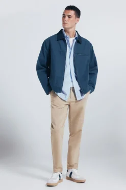 Springfield Cazadora algodón lavada contraste azul