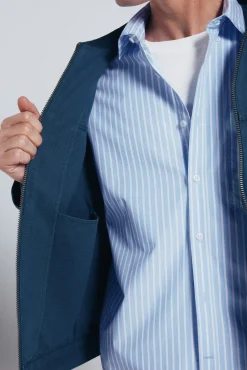 Springfield Cazadora algodón lavada contraste azul