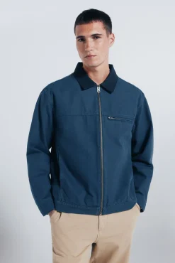 Springfield Cazadora algodón lavada contraste azul