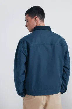 Springfield Cazadora algodón lavada contraste azul