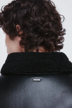 Springfield Cazadora aviador efecto piel doble faz negro