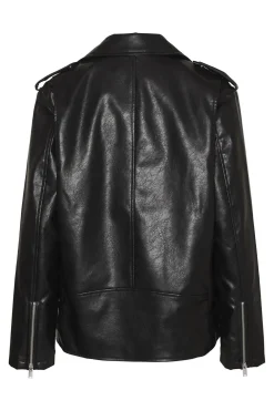 Vero Moda Cazadora biker efecto piel Negro Online