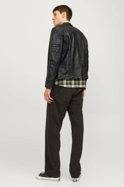 Jack & Jones Cazadora biker piel negro Online