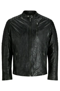 Jack & Jones Cazadora biker piel negro Online
