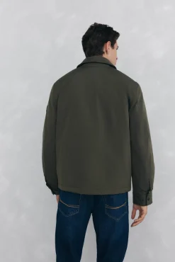 Pedro del Hierro Cazadora con cuello pana Verde Clearance