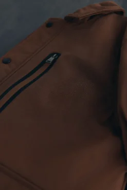 Pedro del Hierro Cazadora con cuello pana Marr&oacute;n New