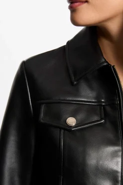 Morgan Cazadora corta cuero sintético Negro Best