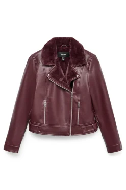 Vero Moda Cazadora corta efecto piel Morado Online
