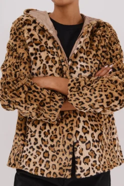 Cortefiel Cazadora corta reversible efecto pelo Beige Online