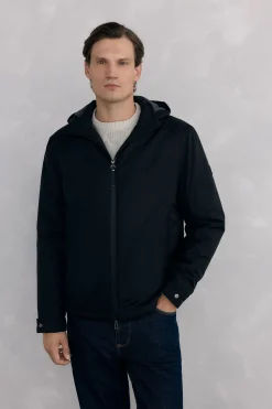 Pedro del Hierro Cazadora cremallera con capucha Negro Sale