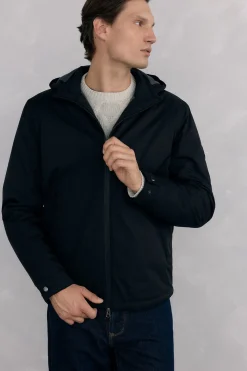 Pedro del Hierro Cazadora cremallera con capucha Negro Sale