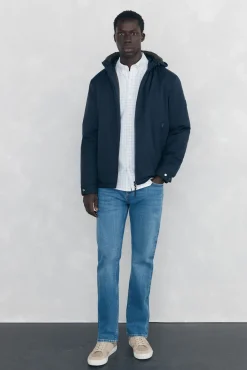 Pedro del Hierro Cazadora cremallera con capucha Azul Online