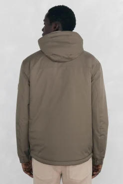 Pedro del Hierro Cazadora cremallera con capucha Beige Hot