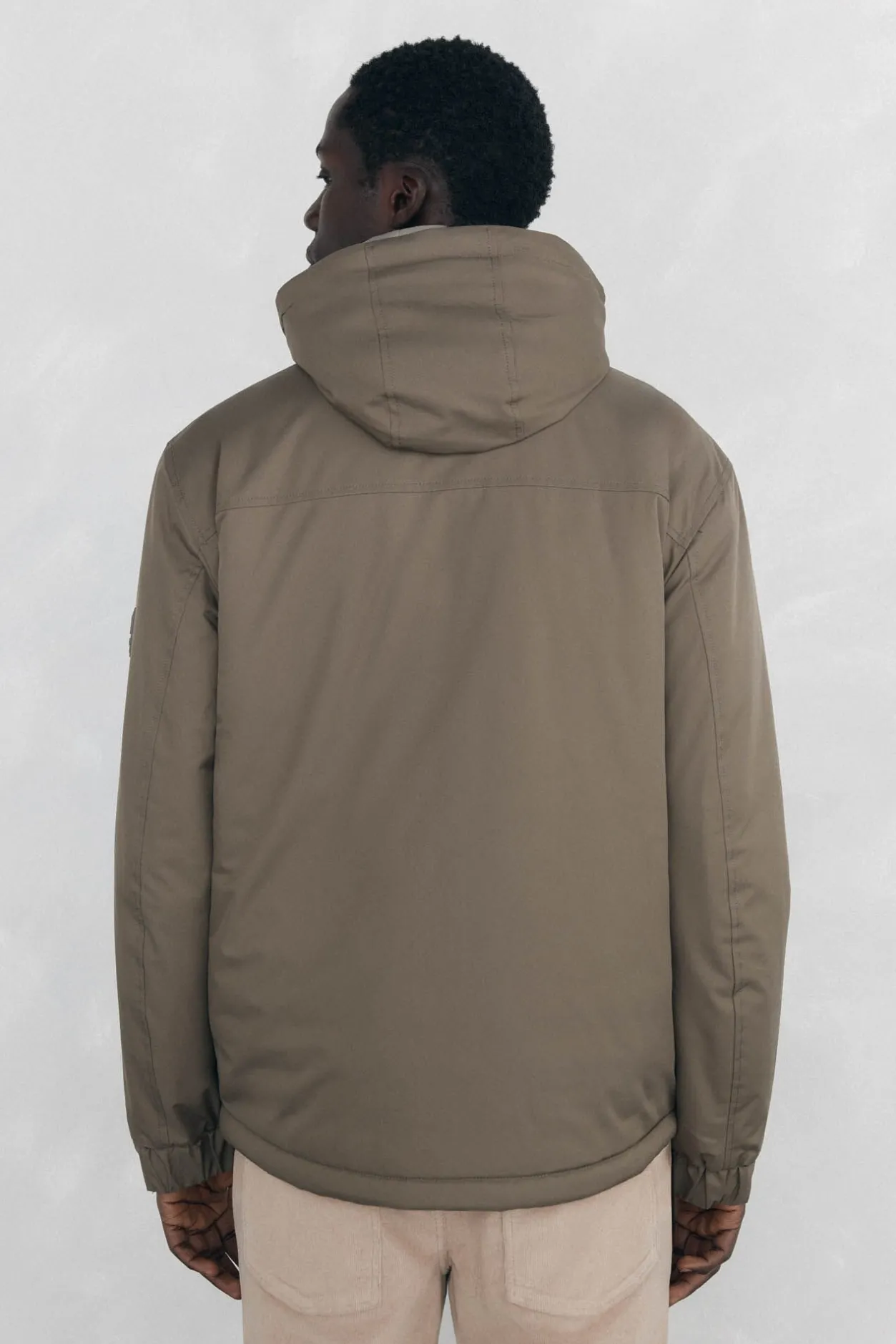 Pedro del Hierro Cazadora cremallera con capucha Beige Hot