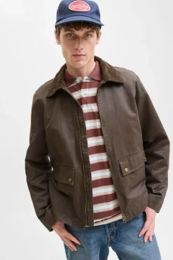 Jack & Jones Cazadora cuello pana marr&oacute;n Best