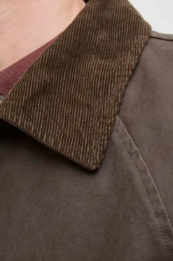 Jack & Jones Cazadora cuello pana marr&oacute;n Best