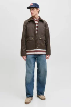 Jack & Jones Cazadora cuello pana marr&oacute;n Best