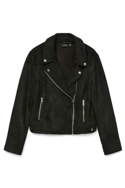 Vero Moda Cazadora de ante con tachuelas Negro Best