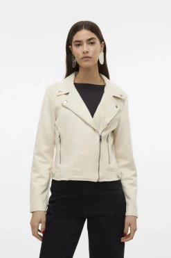 Vero Moda Cazadora de ante con tachuelas Beige