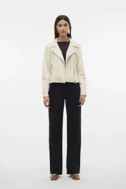 Vero Moda Cazadora de ante con tachuelas Beige