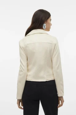 Vero Moda Cazadora de ante con tachuelas Beige
