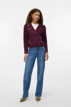 Vero Moda Cazadora de ante con tachuelas Morado Sale