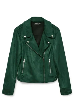 Vero Moda Cazadora de ante con tachuelas Verde