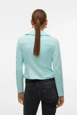 Vero Moda Cazadora de ante con tachuelas Turquesa Sale