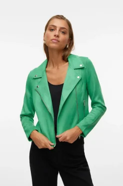 Vero Moda Cazadora de ante con tachuelas Verde Best