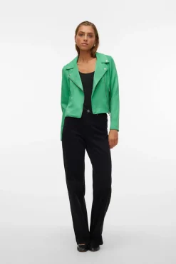 Vero Moda Cazadora de ante con tachuelas Verde Best