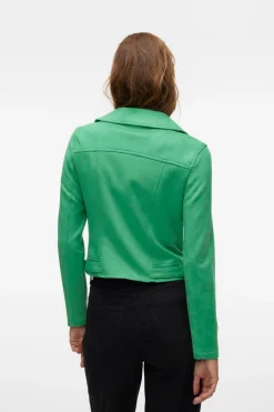 Vero Moda Cazadora de ante con tachuelas Verde Best