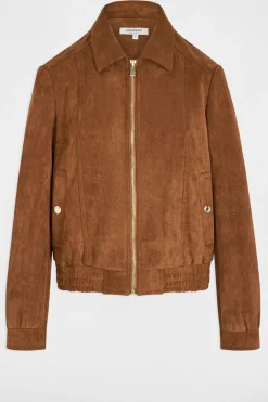 Morgan Cazadora de antelina Marr&oacute;n Discount