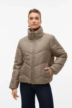Vero Moda Cazadora de mujer acolchada Marr&oacute;n