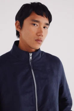 Springfield Cazadora efecto ante azul Discount