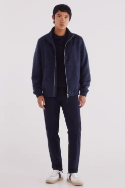 Springfield Cazadora efecto ante azul Discount