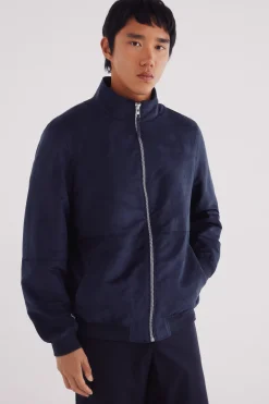 Springfield Cazadora efecto ante azul Discount