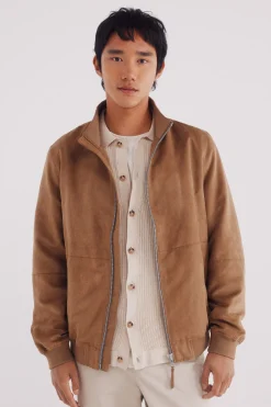 Springfield Cazadora efecto ante beige Clearance