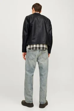 Jack & Jones Cazadora efecto piel negro Best