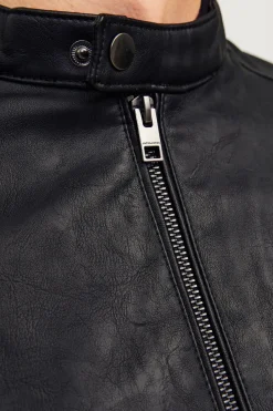 Jack & Jones Cazadora efecto piel negro Best