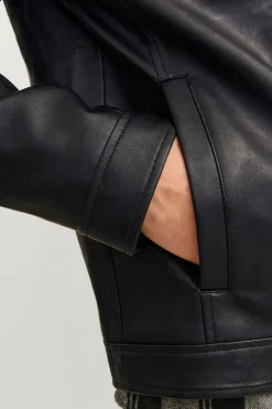 Jack & Jones Cazadora efecto piel negro Best