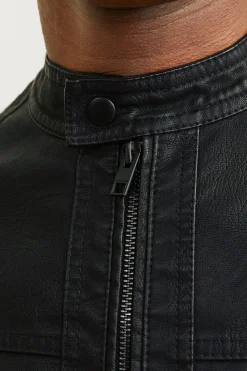 Jack & Jones Cazadora efecto piel negro New