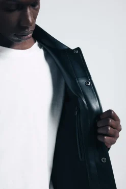 Springfield Cazadora efecto piel negro Online