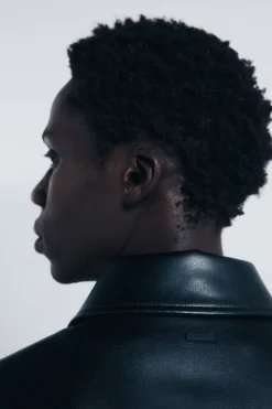 Springfield Cazadora efecto piel negro Online