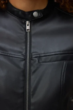 Vero Moda Cazadora efecto piel Negro New