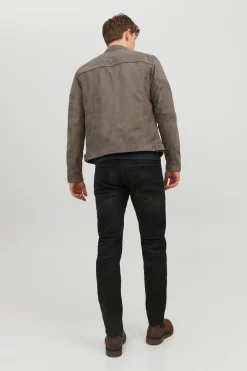 Jack & Jones Cazadora efecto piel gris New