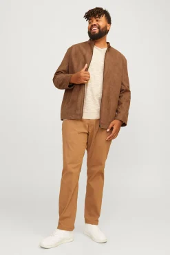 Jack & Jones PLUS Cazadora efecto piel PLUS nude Sale