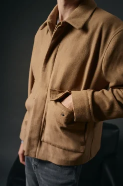 OOTO Cazadora mezcla lana Marr&oacute;n Outlet