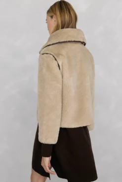 Pedro del Hierro Cazadora pelo snaps Crudo Best