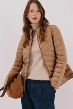 Cortefiel Cazadora reversible plumas Beige Discount