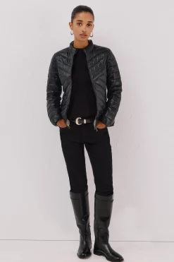 Cortefiel Cazadora reversible plumas Negro Clearance